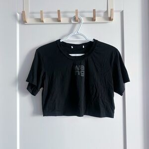 Dance Women Black Casual Crop Top Tee